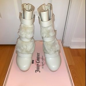Juicy Couture faux leather fur Booties